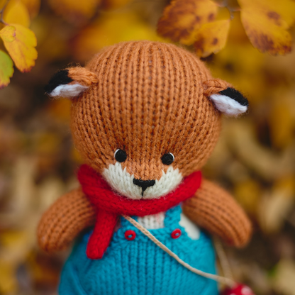 Luka Fox | Hand Knitted Woodland Toy | Ready to Ship