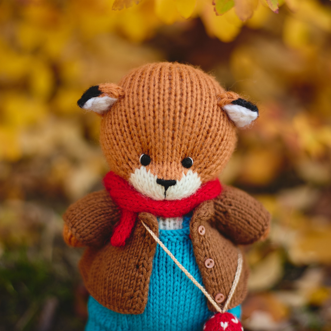 Luka Fox | Hand Knitted Woodland Toy | Ready to Ship