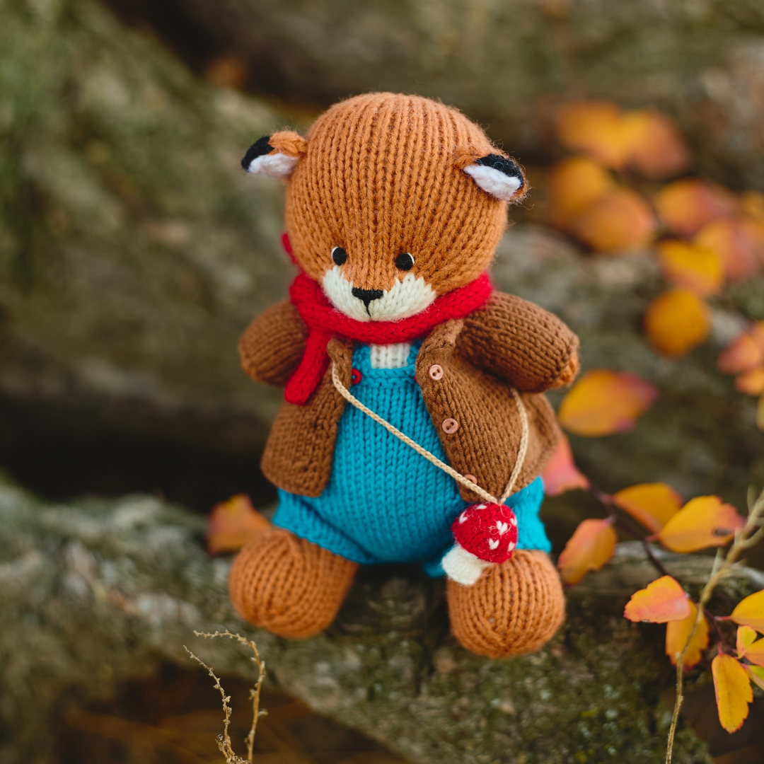 Luka Fox | Hand Knitted Woodland Toy | Ready to Ship