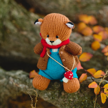Luka Fox | Hand Knitted Woodland Toy | Ready to Ship