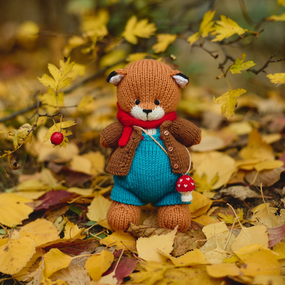 Luka Fox | Hand Knitted Woodland Toy | Ready to Ship
