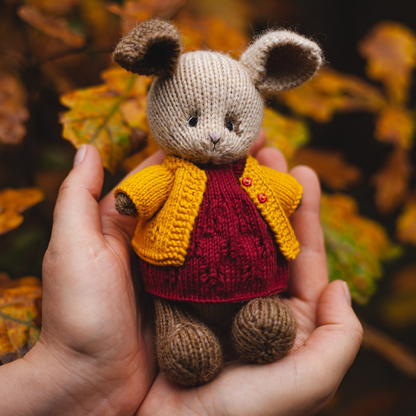 Ruby Bunny | Hand Knitted Bunny | Waldorf Doll