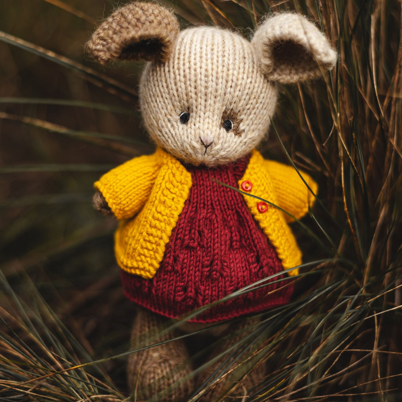 Ruby Bunny | Hand Knitted Bunny | Waldorf Doll