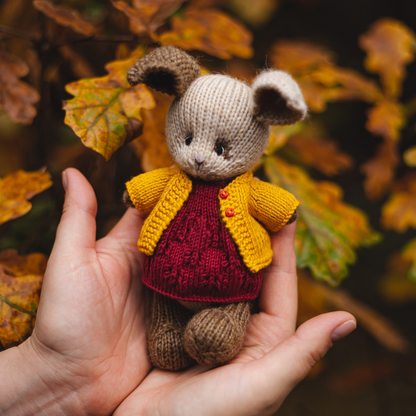 Ruby Bunny | Hand Knitted Bunny | Waldorf Doll