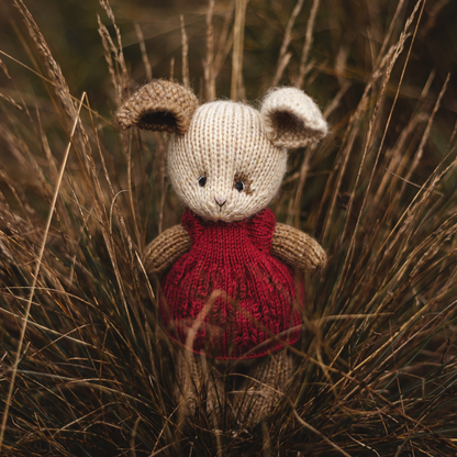 Ruby Bunny | Hand Knitted Bunny | Waldorf Doll
