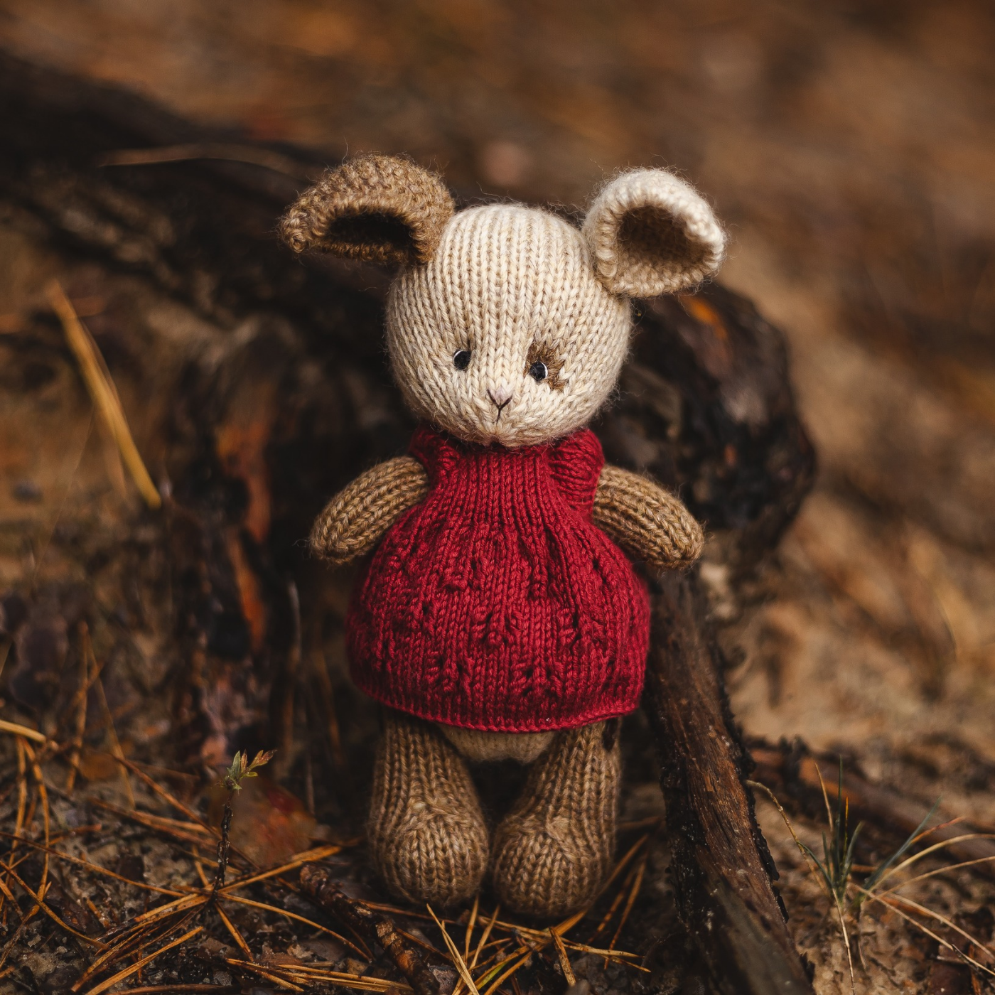 Ruby Bunny | Hand Knitted Bunny | Waldorf Doll