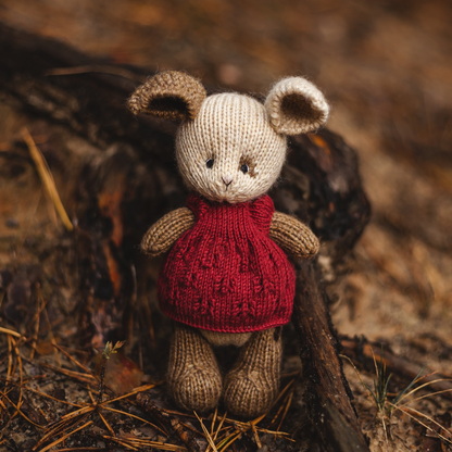 Ruby Bunny | Hand Knitted Bunny | Waldorf Doll