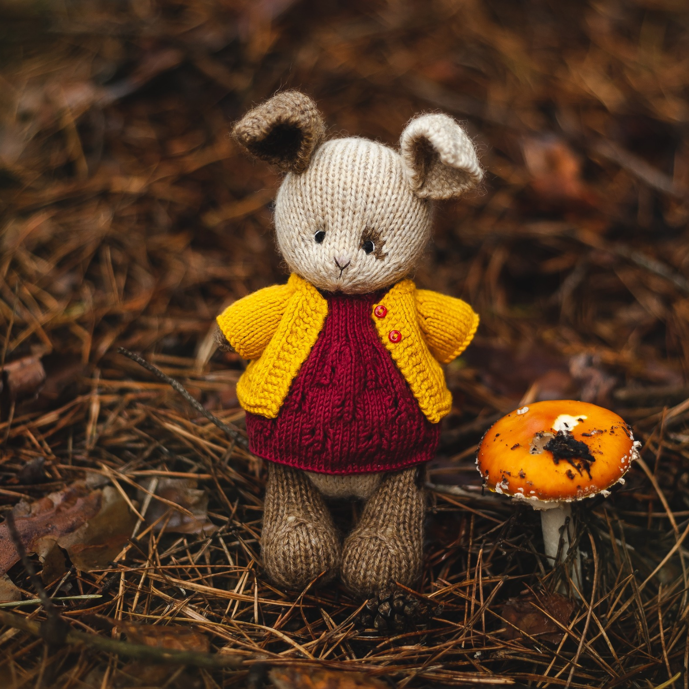 Ruby Bunny | Hand Knitted Bunny | Waldorf Doll