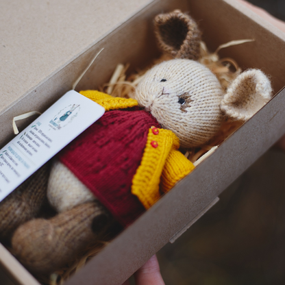 Ruby Bunny | Hand Knitted Bunny | Waldorf Doll
