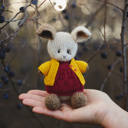 Ruby Bunny | Hand Knitted Bunny | Waldorf Doll