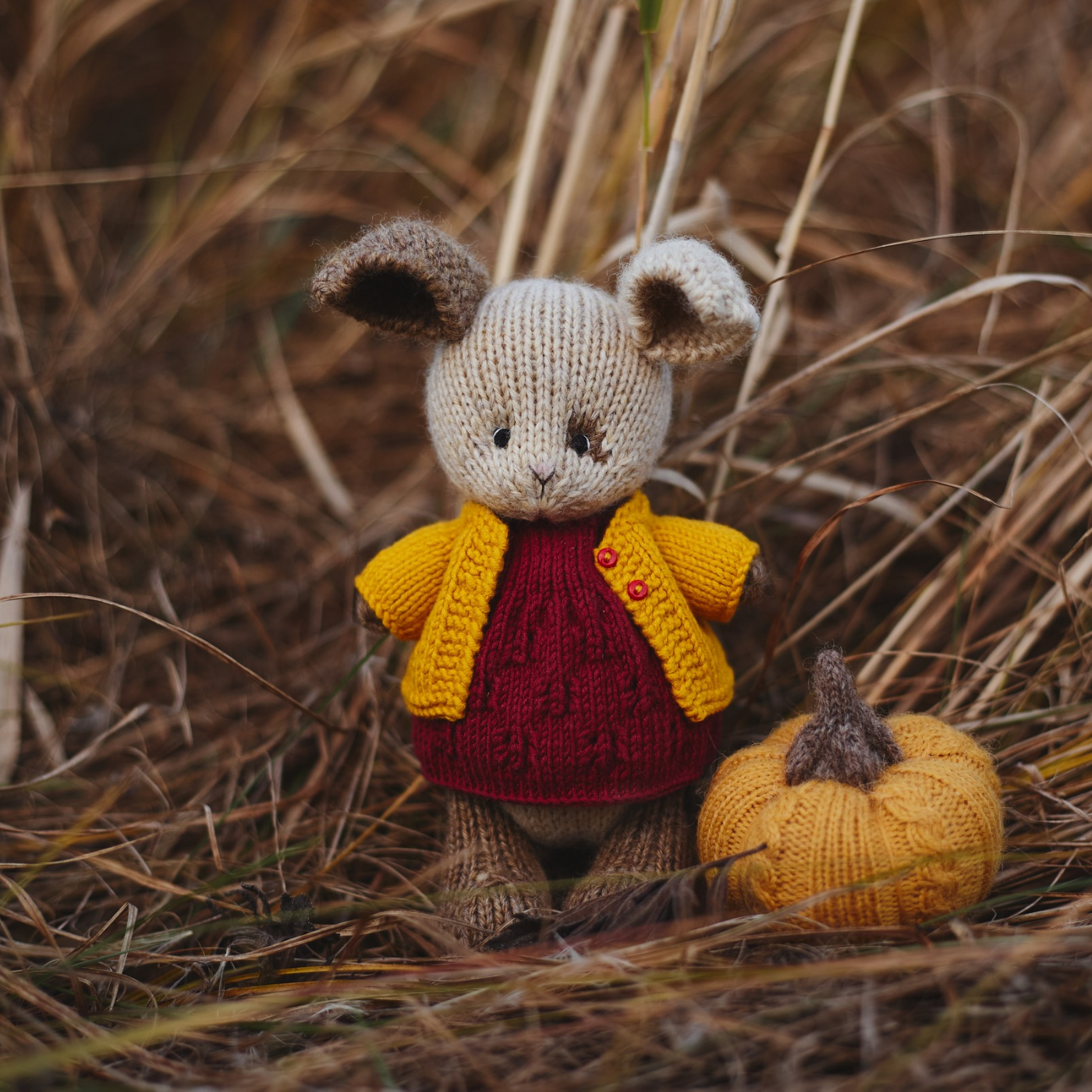 Ruby Bunny | Hand Knitted Bunny | Waldorf Doll