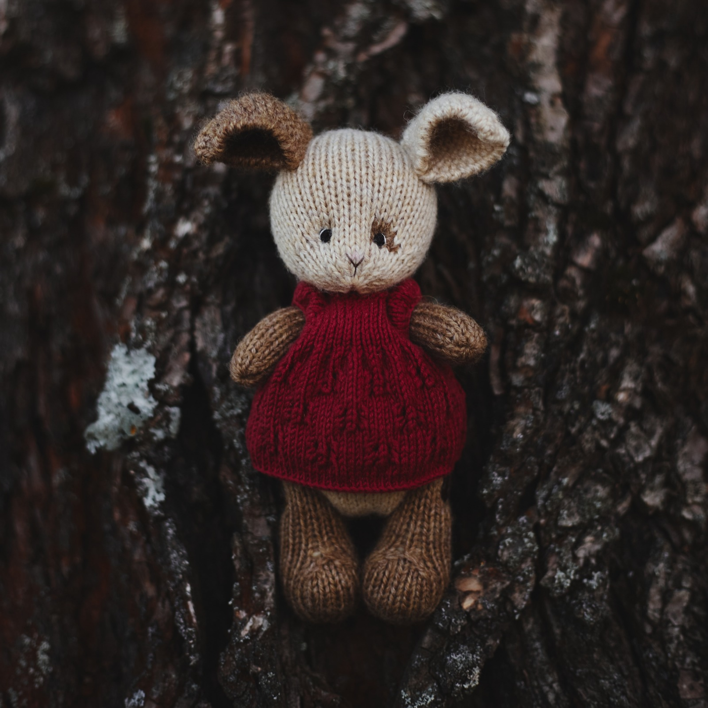 Ruby Bunny | Hand Knitted Bunny | Waldorf Doll