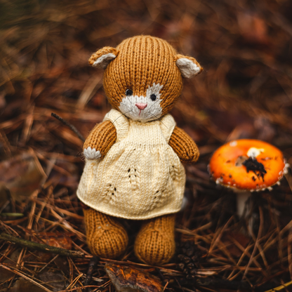 Hazel Cat | Hand Knitted Cat Toy | Waldorf Cat Doll
