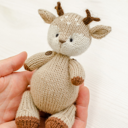 Flora Deer | Hand Knitted Woodland Deer Toy