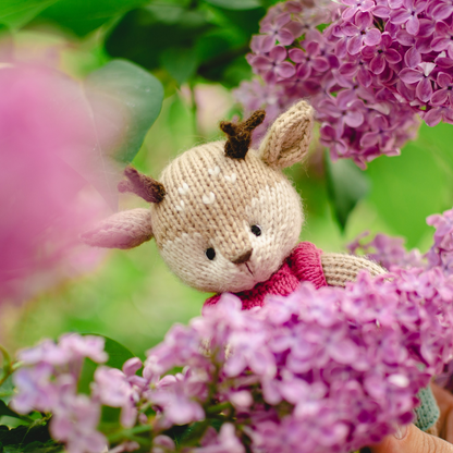 Flora Deer | Hand Knitted Woodland Deer Toy