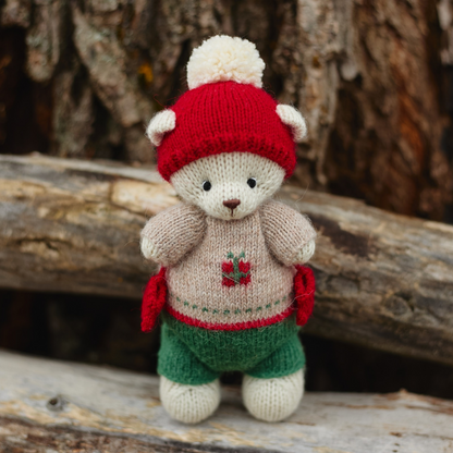 Noel Christmas Bear | Hand-Knitted Polar Bear