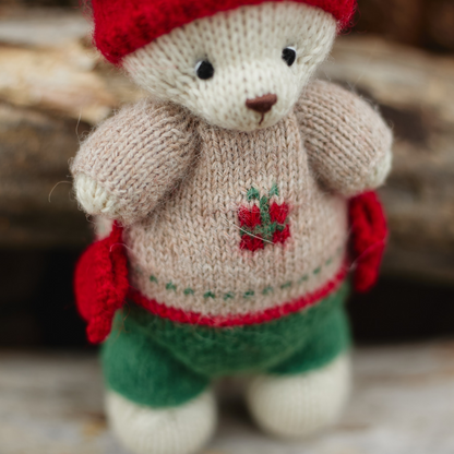 Noel Christmas Bear | Hand-Knitted Polar Bear