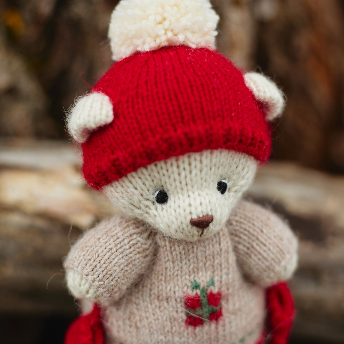 Noel Christmas Bear | Hand-Knitted Polar Bear