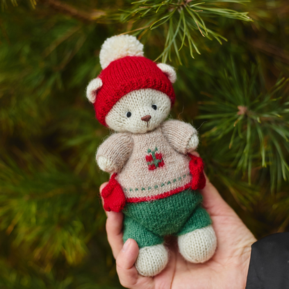 Noel Christmas Bear | Hand-Knitted Polar Bear