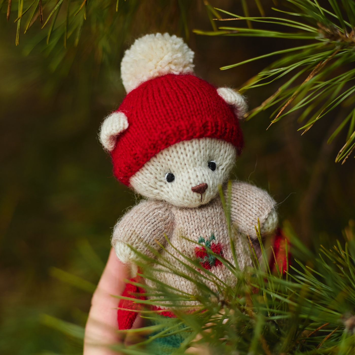 Noel Christmas Bear | Hand-Knitted Polar Bear