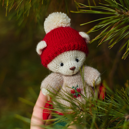 Noel Christmas Bear | Hand-Knitted Polar Bear
