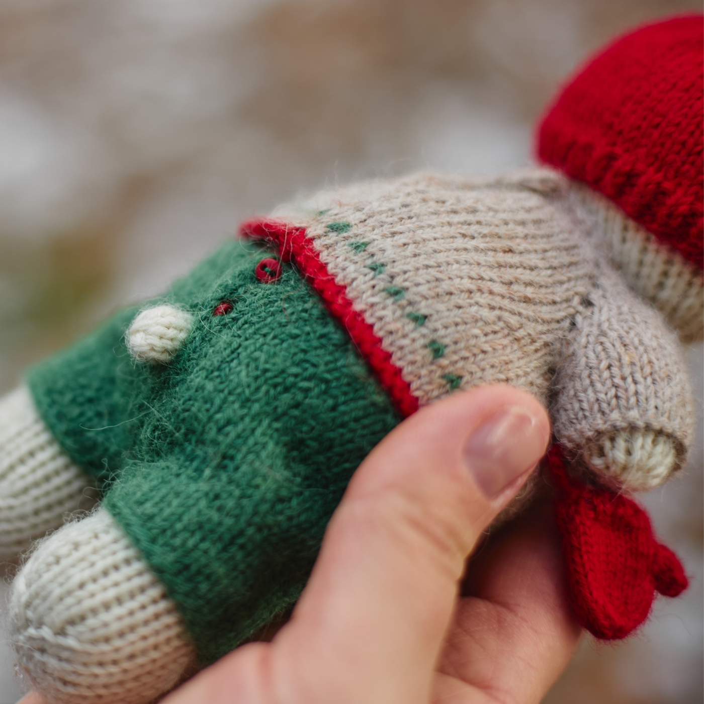 Noel Christmas Bear | Hand-Knitted Polar Bear