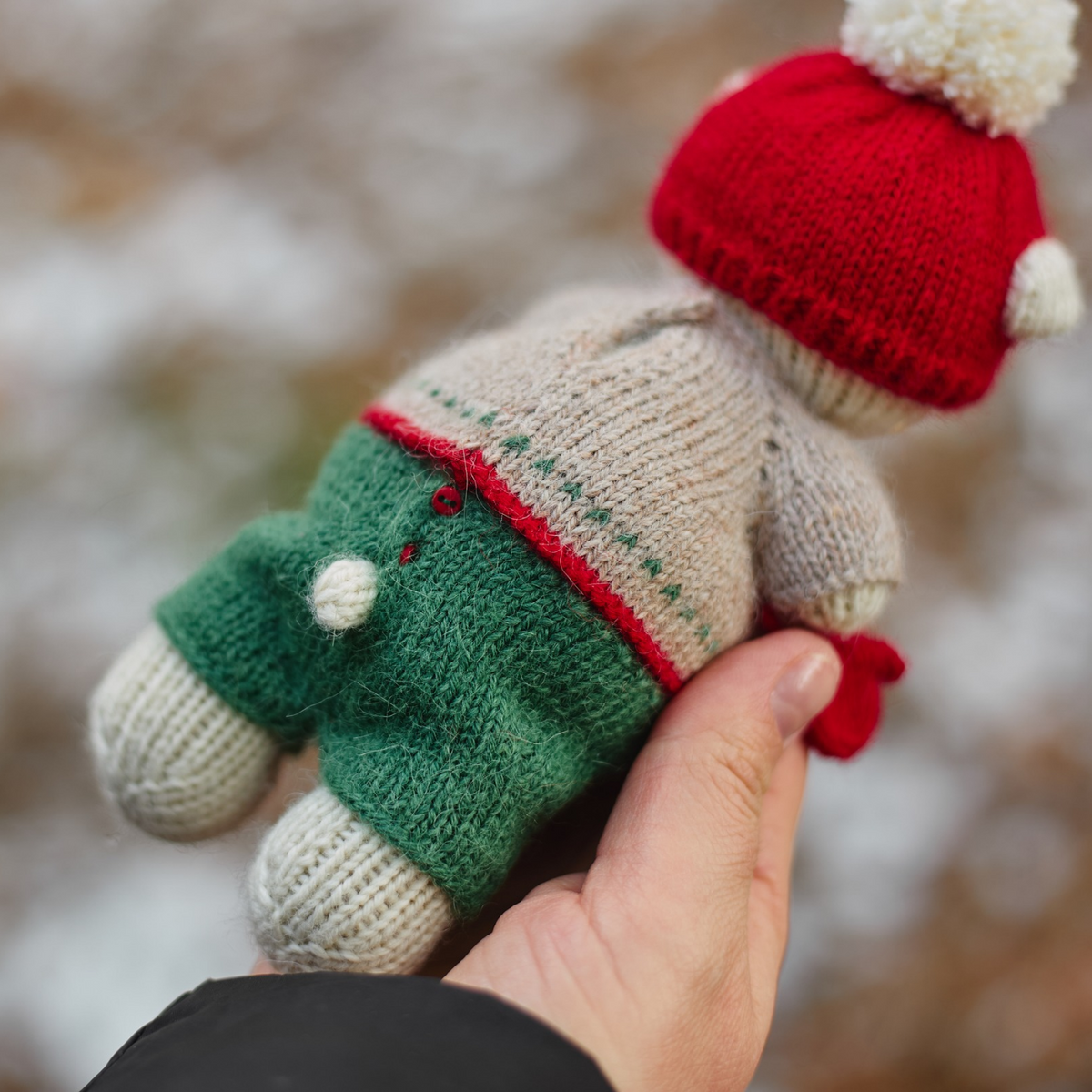 Noel Christmas Bear | Hand-Knitted Polar Bear