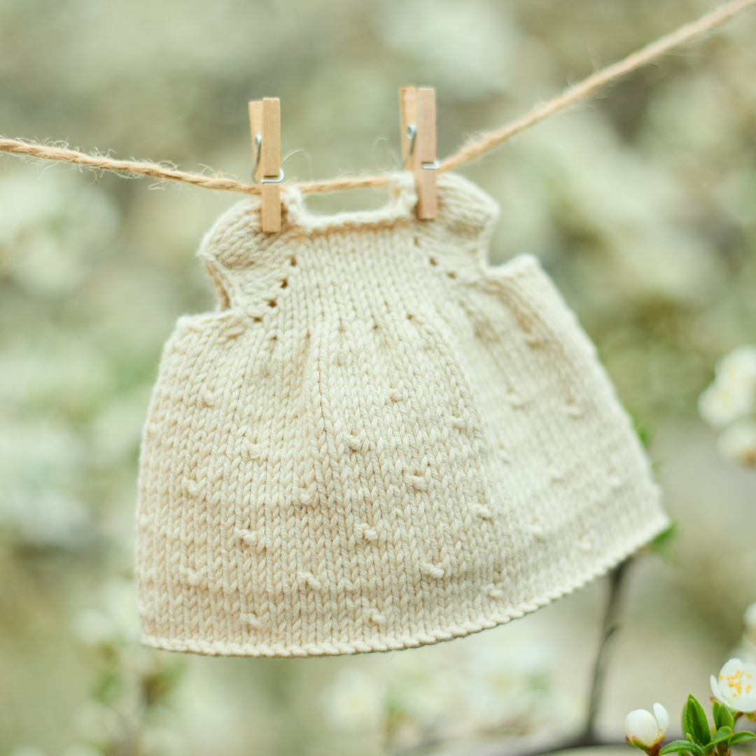 Clover Teddy Bear | Hand Knitted Waldorf Toy | Ready to Ship