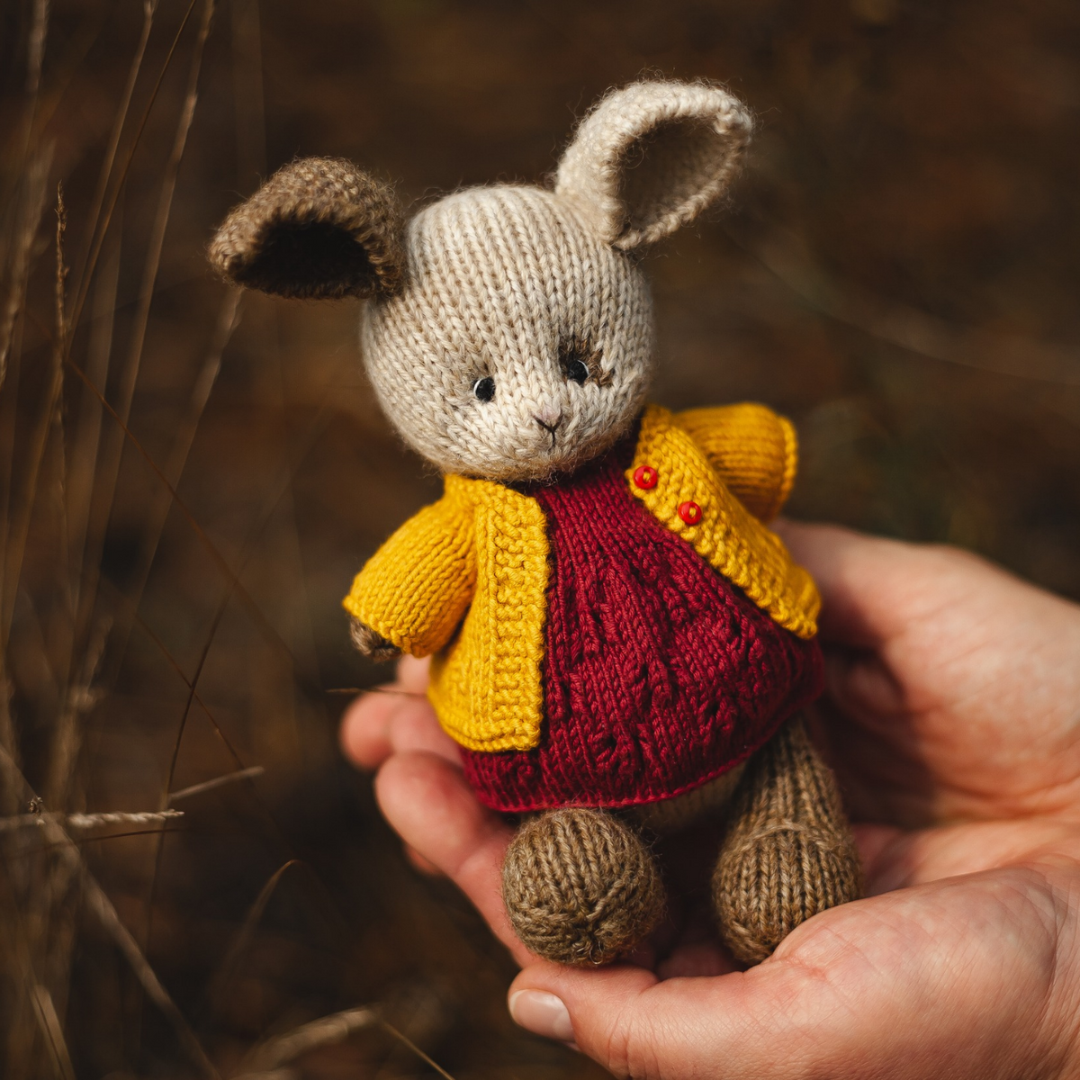 Ruby Bunny | Hand Knitted Bunny Toy