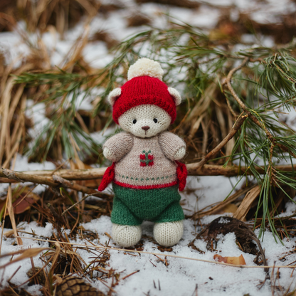 Noel Christmas Bear | Hand-Knitted Polar Bear