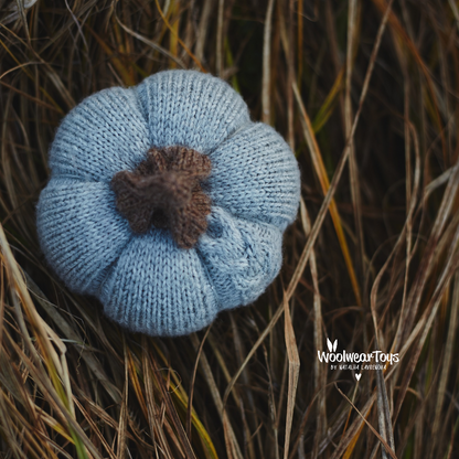 Knitted Cable Pumpkin Pattern | Easy Autumn Decor PDF (EN)
